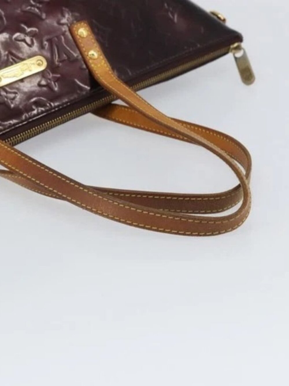 LOUIS VUITTON Monogram Vernis Bellevue GM Tote Bag Amarante M93589 Auth 162014 - Picture 7 of 16